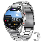 Relógio Inteligente HW20 com 2 Pulseiras – Aço Inoxidável e Silicone