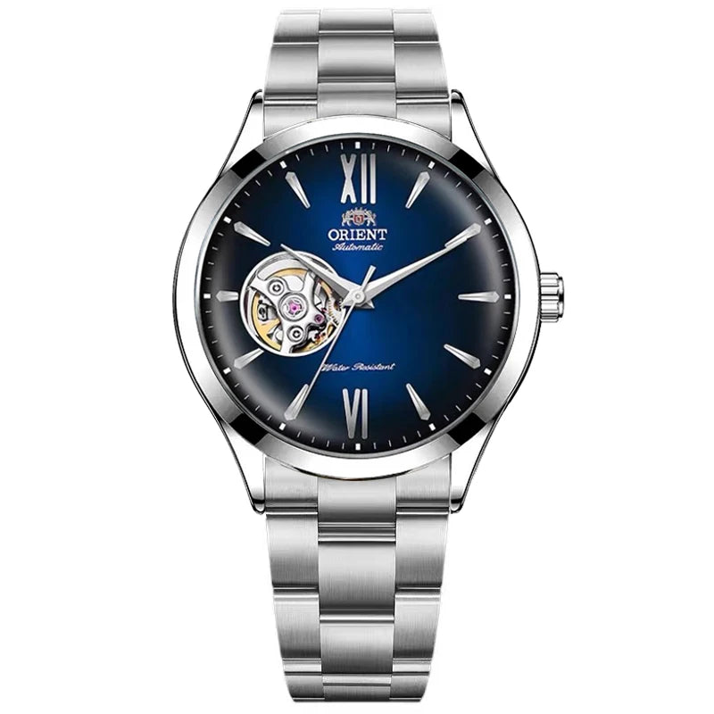 Orient Helios Automatic Open-Heart Watch – Blue Dial