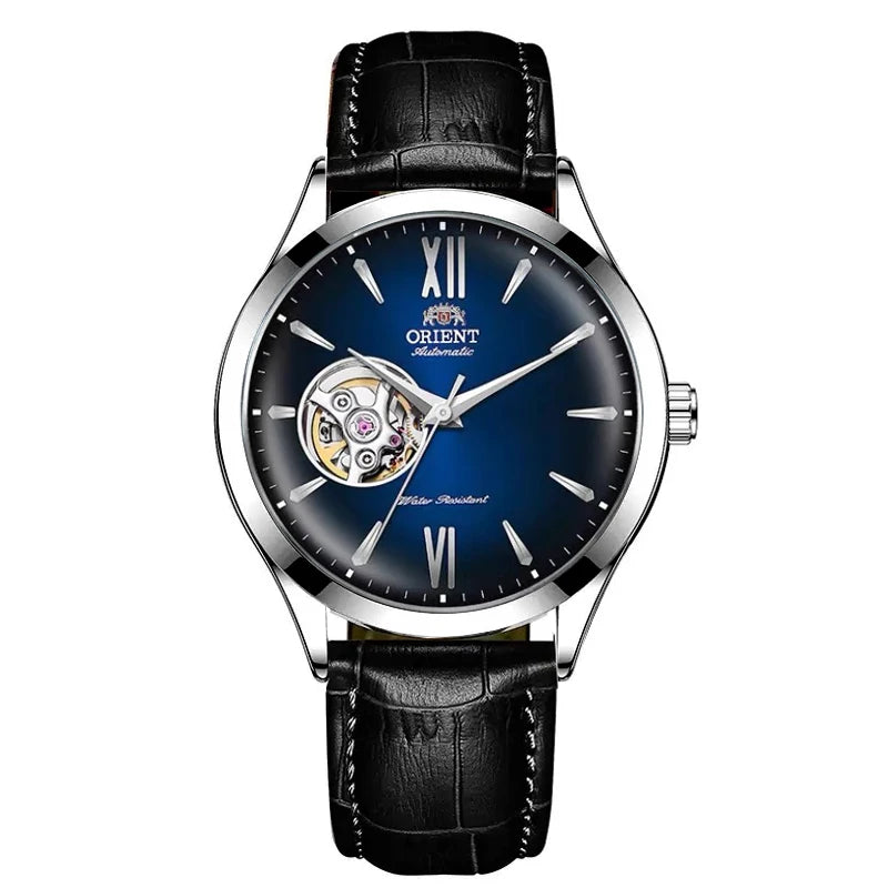 Orient Helios Automatic Open-Heart Watch – Blue Dial