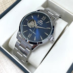 Orient Helios Automatic Open-Heart Watch – Blue Dial