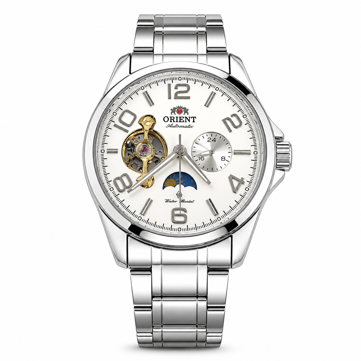 Orient Sun & Moon Automatic Watch – White Dial